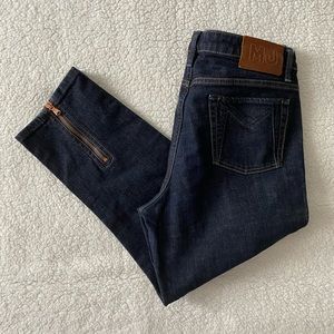 Marc Jacobs Dark Slimfit Cropped Jeans w/ Zippers